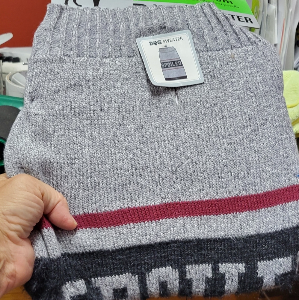 Dog Sweater, Medium SPOILED, New